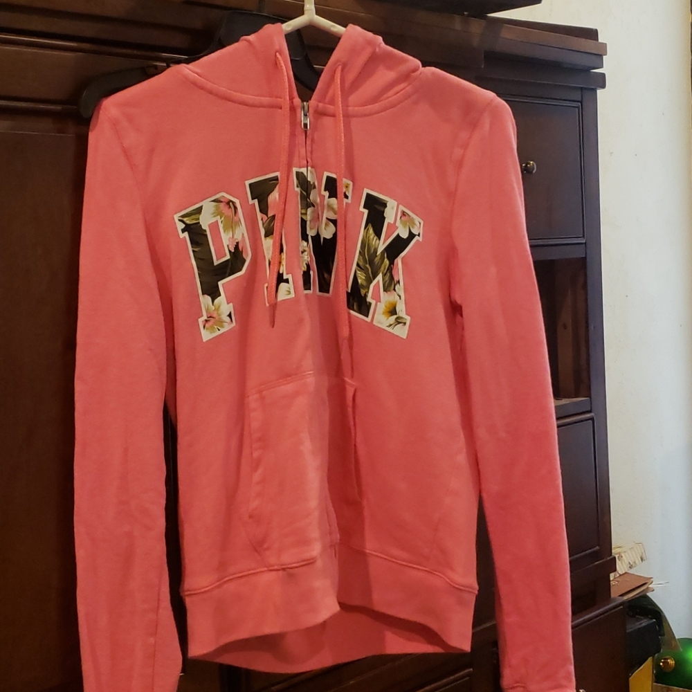Pink brand hot pink hoodie